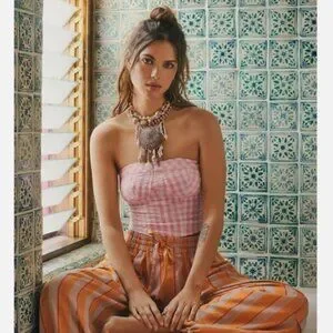 Free People | Tops | Free People Leilani Gingham Cropped Tube Top S New ...